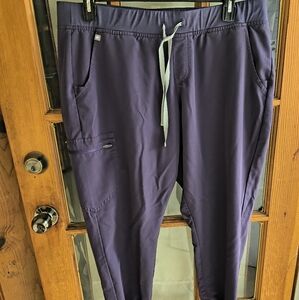 Purple Jogger Pants with Drawstring